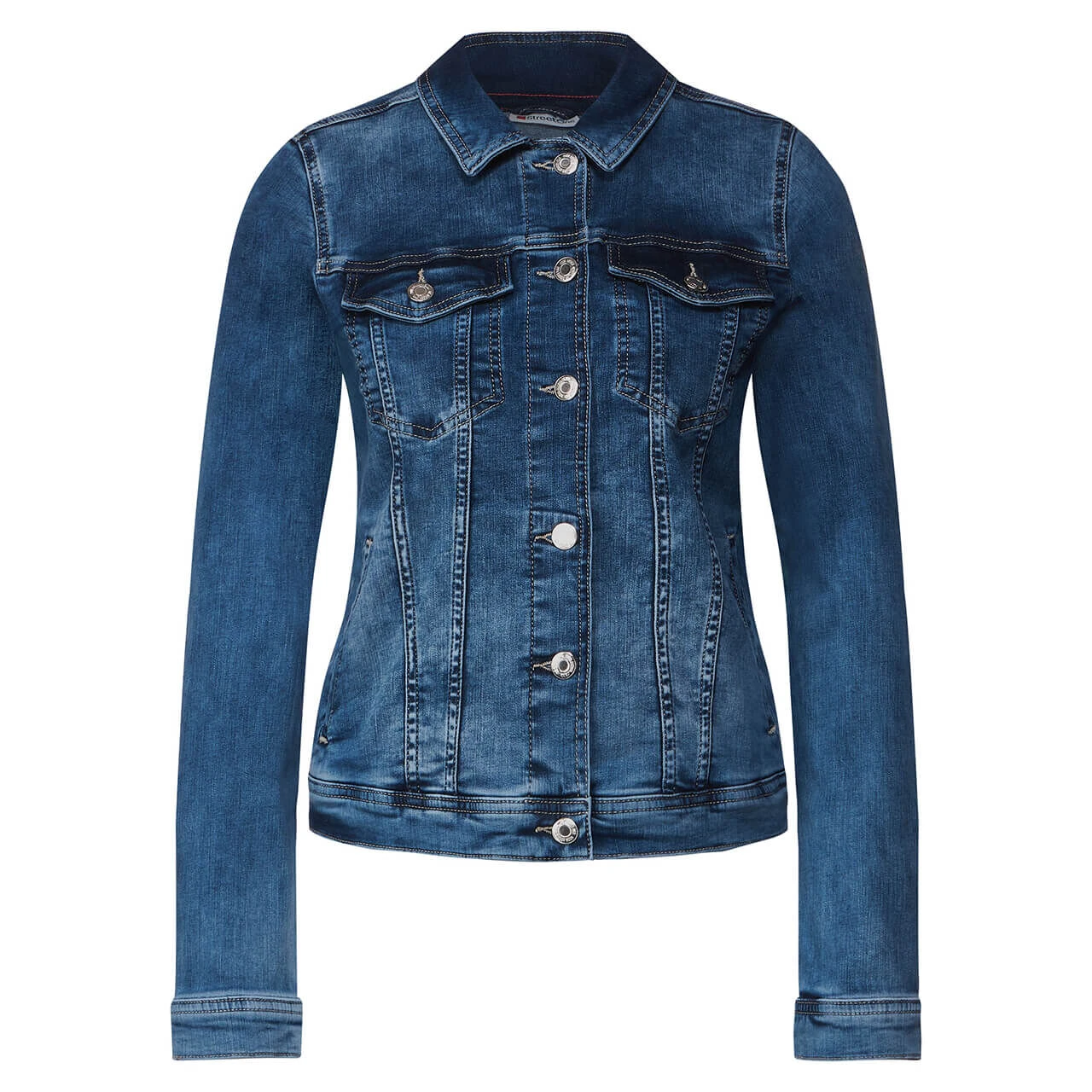 Street One Jeansjacke Mid Indigo Random Washed 1 Street One Jeansjacke Mid Indigo Random Washed