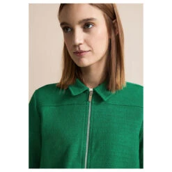 Street One Damen Shirtjacke Fresh Green -Modezauber Günstiges Geschäft street one fine structure uni jack strickjacke gruen 15376 model detail