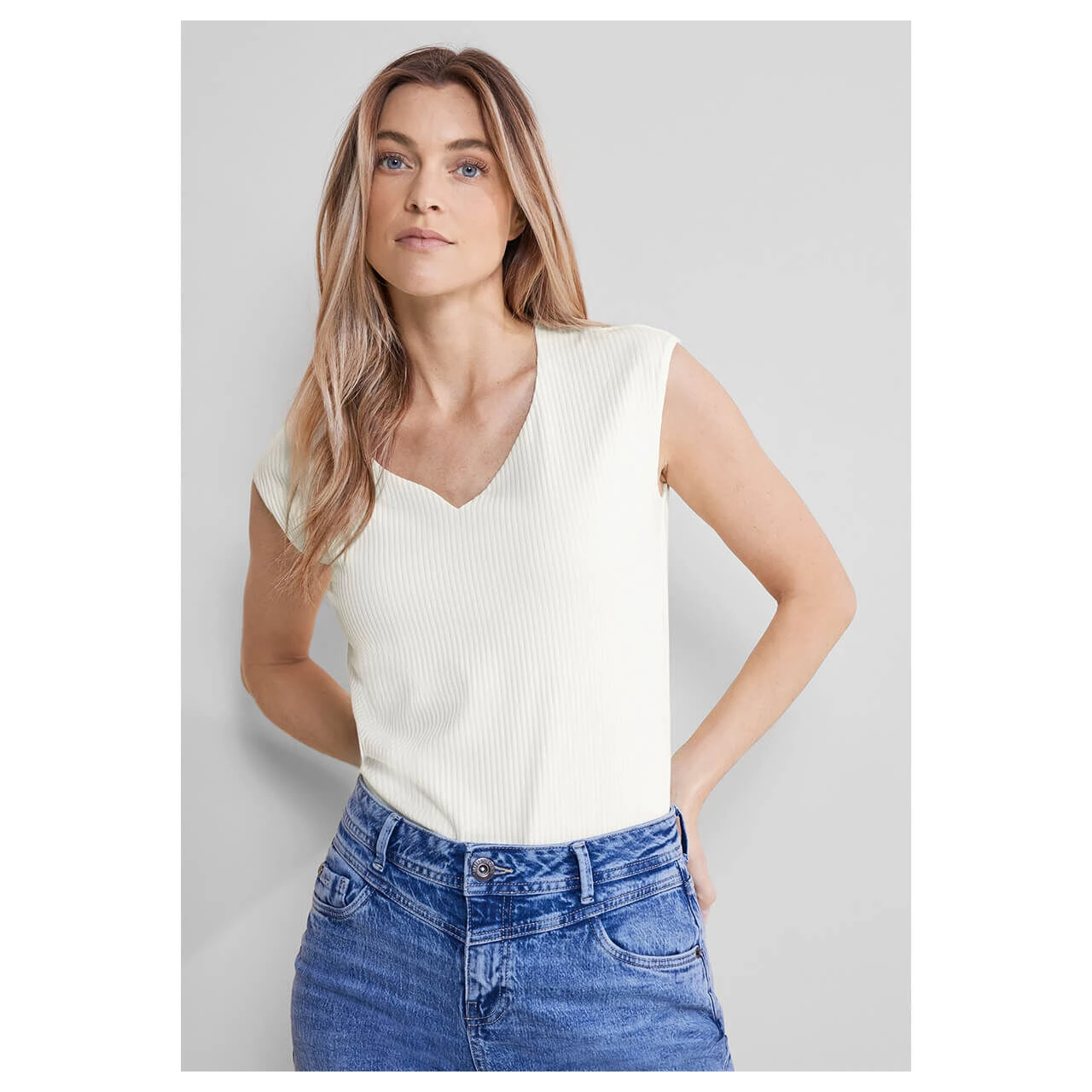 Street One Damen T-Shirt Ada Off White 2 Street One Damen T-Shirt Ada Off White – Bild 2