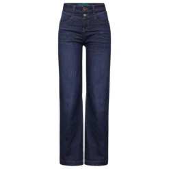 Street One Wide Jeans Dark Blue Soft Washed
