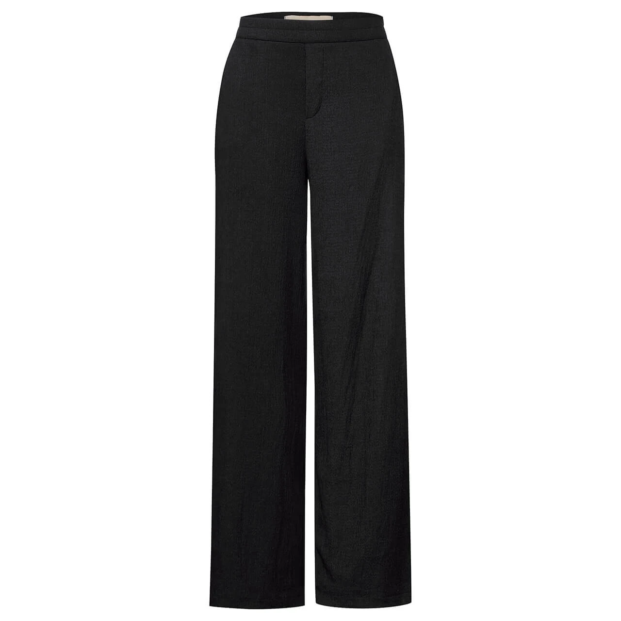 Street One Wide Leg Crincle Hose Black 1 Street One Wide Leg Crincle Hose Black