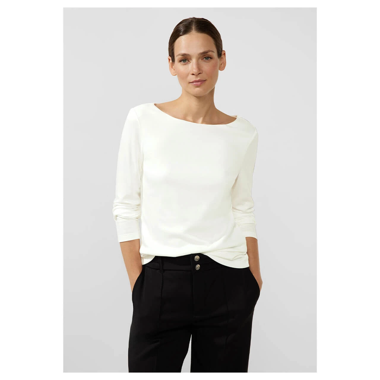 Street One Lanea Langarm Shirt Off White 2 Street One Lanea Langarm Shirt Off White – Bild 2