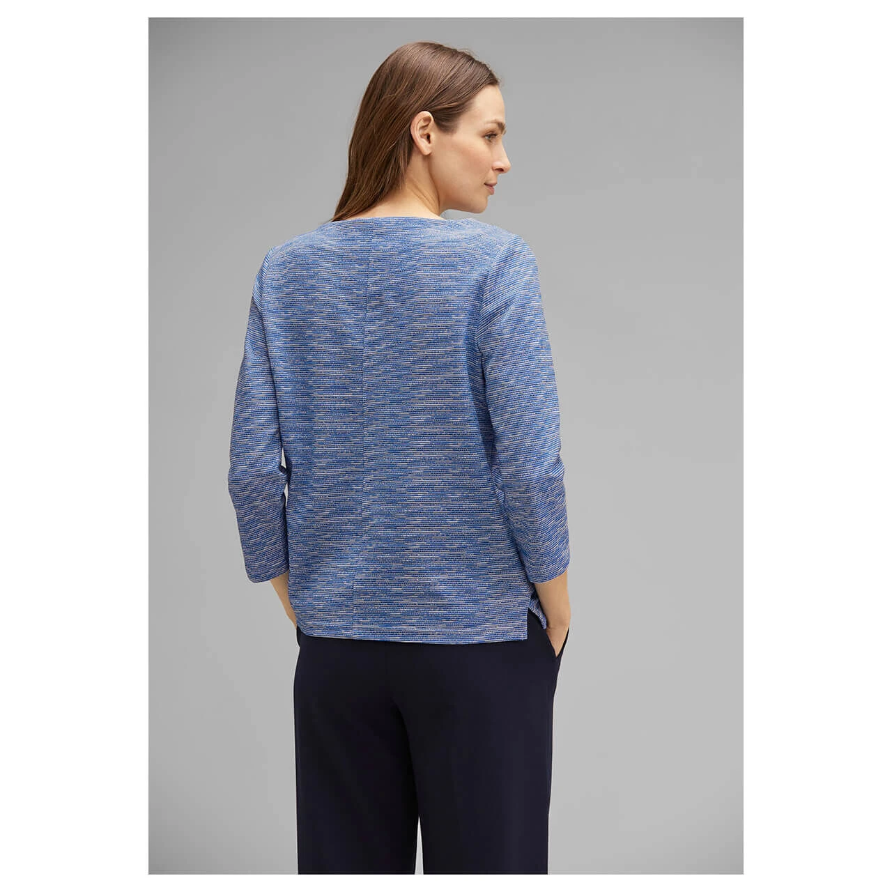 Street One Damen 3/4 Arm Pullover Fine 2-Color Structured Fresh Intense Gentle Blue 3 Street One Damen 3/4 Arm Pullover Fine 2-Color Structured Fresh Intense Gentle Blue – Bild 3