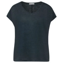Street One Damen T-Shirt Linen Look Cool Vintage Green