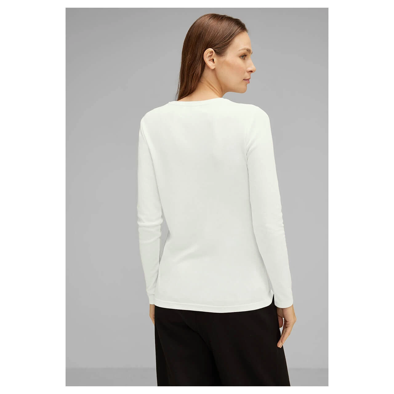 Street One Damen Langarm Shirt Basic White 3 Street One Damen Langarm Shirt Basic White – Bild 3