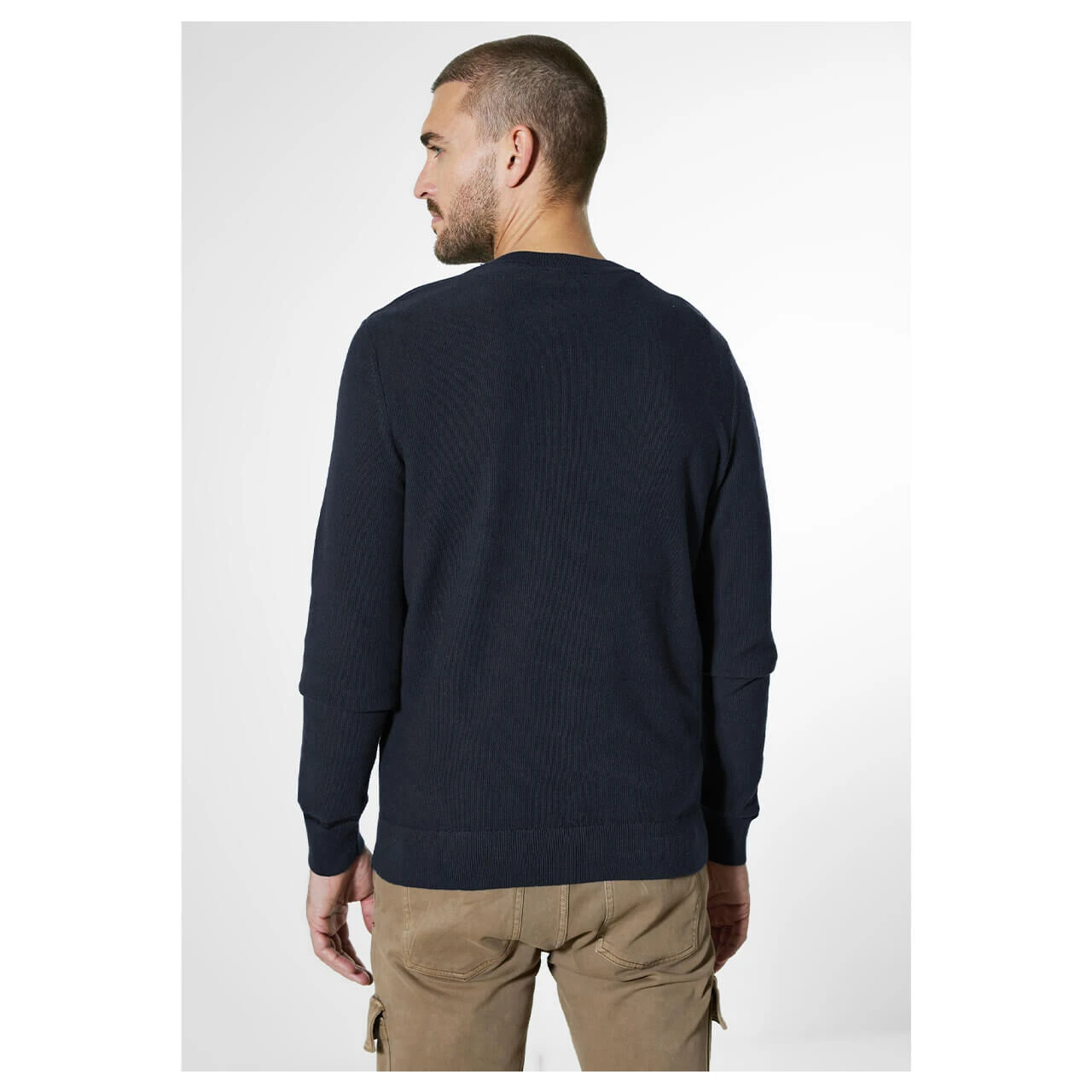 Street One Men Fine Structured Pullover Night Blue 3 Street One Men Fine Structured Pullover Night Blue – Bild 3