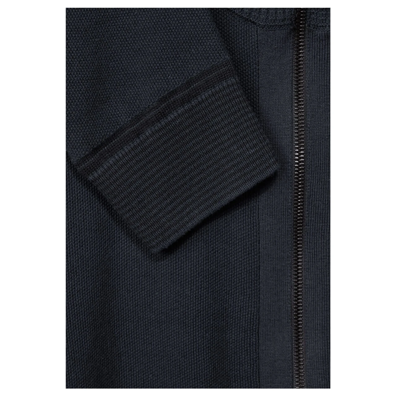 Street One Men Structured Knitted Zip Strickjacke Night Blue 5 Street One Men Structured Knitted Zip Strickjacke Night Blue – Bild 5