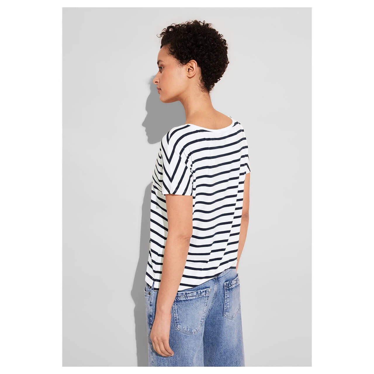 Street One Damen T-Shirt Crista Off White Stripes 3 Street One Damen T-Shirt Crista Off White Stripes – Bild 3