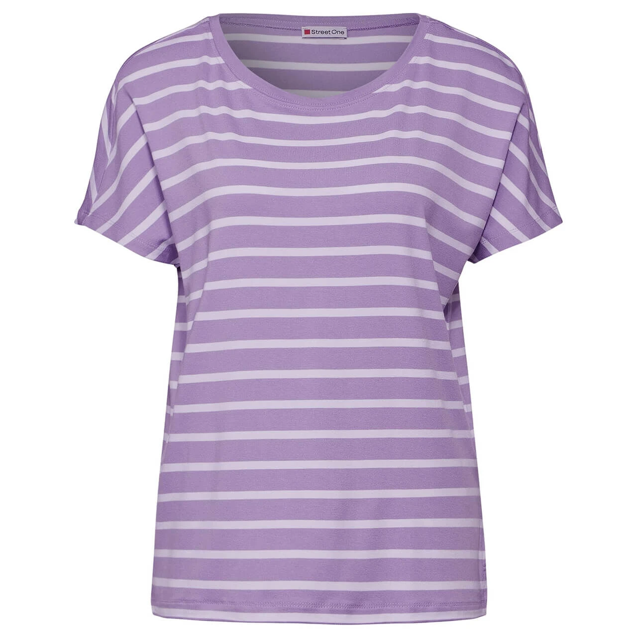 Street One Damen T-Shirt Crista Smell Of Lavender Stripes 1 Street One Damen T-Shirt Crista Smell Of Lavender Stripes