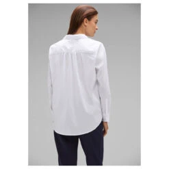 Street One Office Longblouse Damen Bluse White -Modezauber Günstiges Geschäft street one office longblouse bluse weiss 10000 hinten