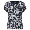 Street One Damen T-Shirt Printed Mat-Mix Deep Blue