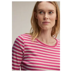 Street One Damen Langarm Shirt Rib Cozy Pink -Modezauber Günstiges Geschäft street one rib shirt rosa 25378 model detail