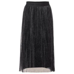 Street One Damen Plissée Rock Black Glitter