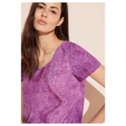 Street One Damen T-Shirt Shadings Burn Dessin Magnolia Pink -Modezauber Günstiges Geschäft street one shadings burn dessin shirt rosa 35755 model detail vorne