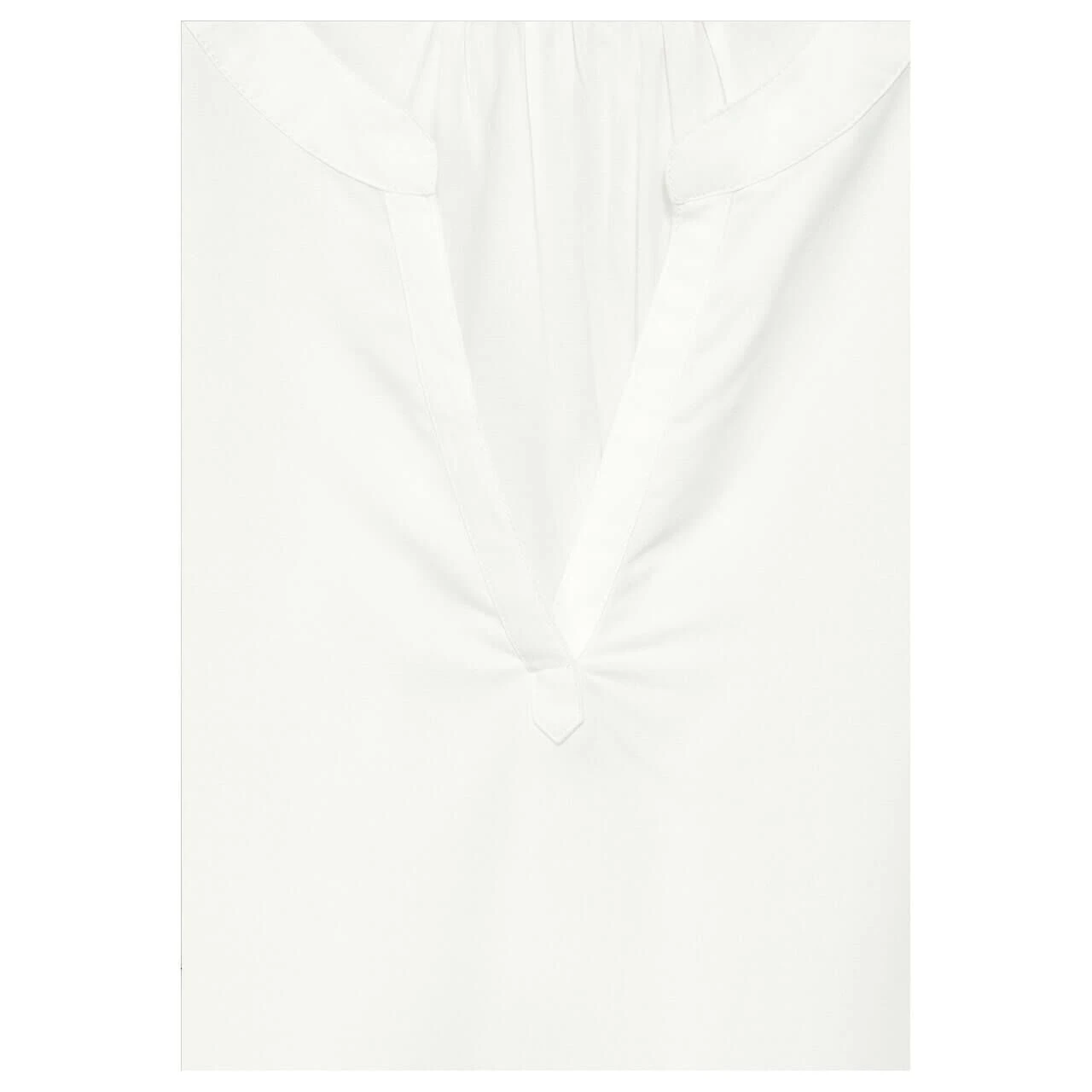 Street One Damen Kurzarm Bluse Splitneck Off White 5 Street One Damen Kurzarm Bluse Splitneck Off White – Bild 5