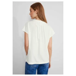 Street One Damen Kurzarm Bluse Splitneck Off White 7 Street One Damen Kurzarm Bluse Splitneck Off White -Modezauber Günstiges Geschäft street one shirtblouse splitneck hemdbluse weiss 10108 model hinten
