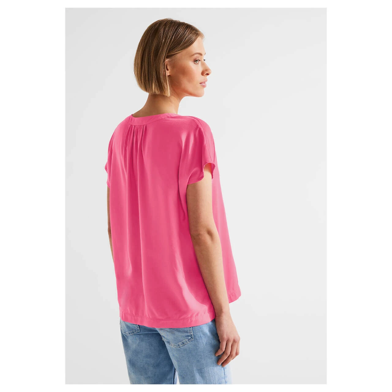 Street One Damen Kurzarm Bluse Berry Rose 3 Street One Damen Kurzarm Bluse Berry Rose – Bild 3