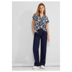 Street One Damen Kurzarm Bluse Splitneck Deep Blue 8 Street One Damen Kurzarm Bluse Splitneck Deep Blue -Modezauber Günstiges Geschäft street one shirtblouse with splitneck bluse blau 21238 model