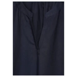 Street One Damen Kurzarm Bluse Splitneck Dark Blue 9 Street One Damen Kurzarm Bluse Splitneck Dark Blue -Modezauber Günstiges Geschäft street one shirtblouse with splitneck hemdbluse blau 11238 detail