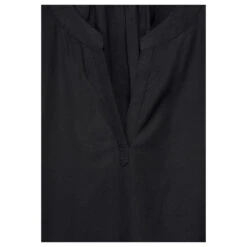 Street One Damen Kurzarm Bluse Splitneck Black -Modezauber Günstiges Geschäft street one shirtblouse with splitneck schwarz 10001 detail