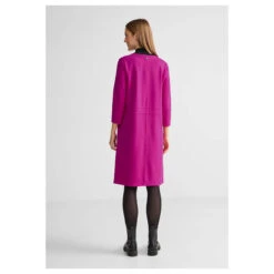 Street One Damen 3/4 Arm Kleid Bright Cozy Pink 6 Street One Damen 3/4 Arm Kleid Bright Cozy Pink -Modezauber Günstiges Geschäft street one solid jersey zip dress kleid rosa 15463 model hinten
