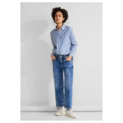 Street One Damen Langarm Bluse Striped Business Light Blue 9 Street One Damen Langarm Bluse Striped Business Light Blue -Modezauber Günstiges Geschäft street one striped business blouse hemdbluse blau 30000 model