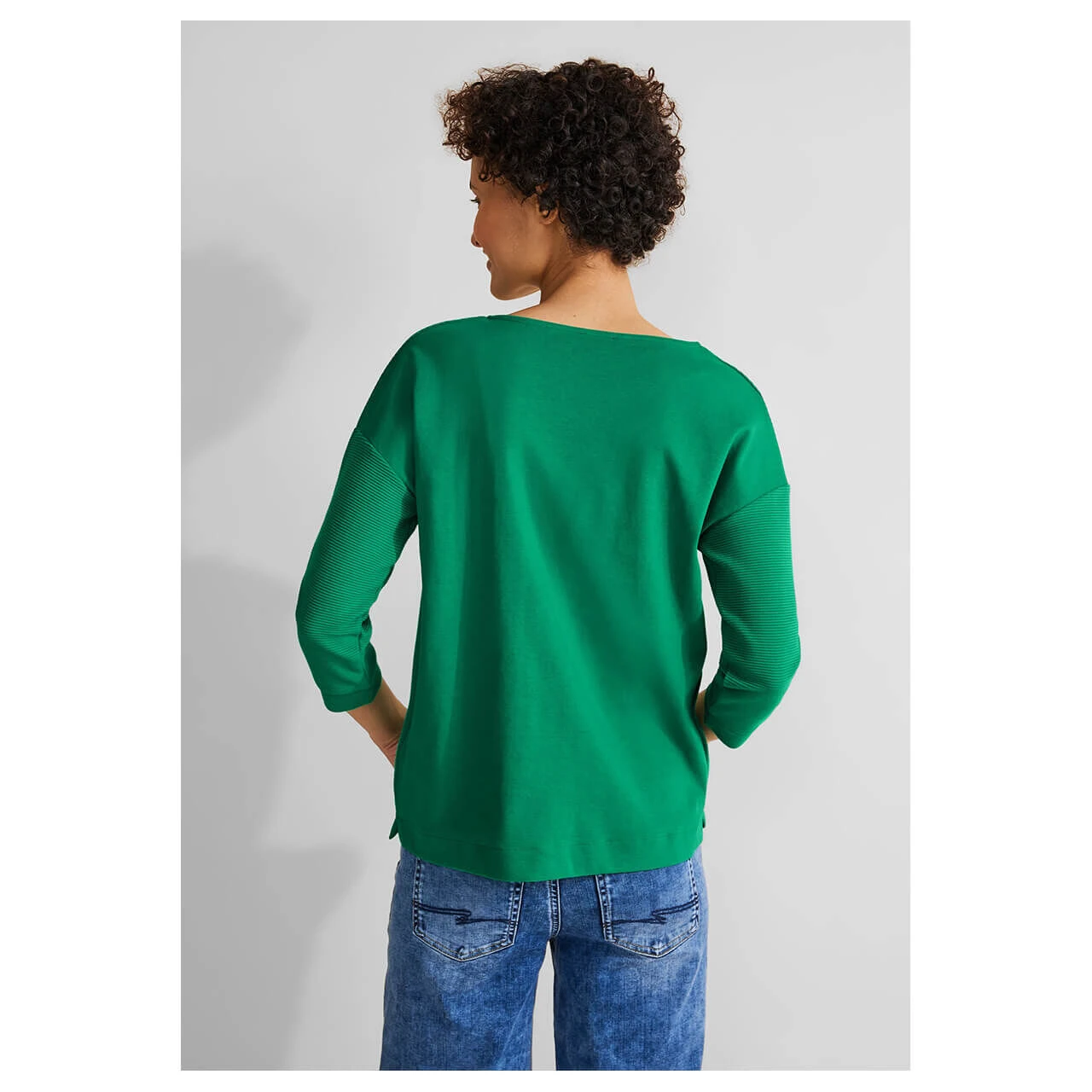 Street One Damen 3/4 Arm Shirt Structure Mix Fresh Green 3 Street One Damen 3/4 Arm Shirt Structure Mix Fresh Green – Bild 3