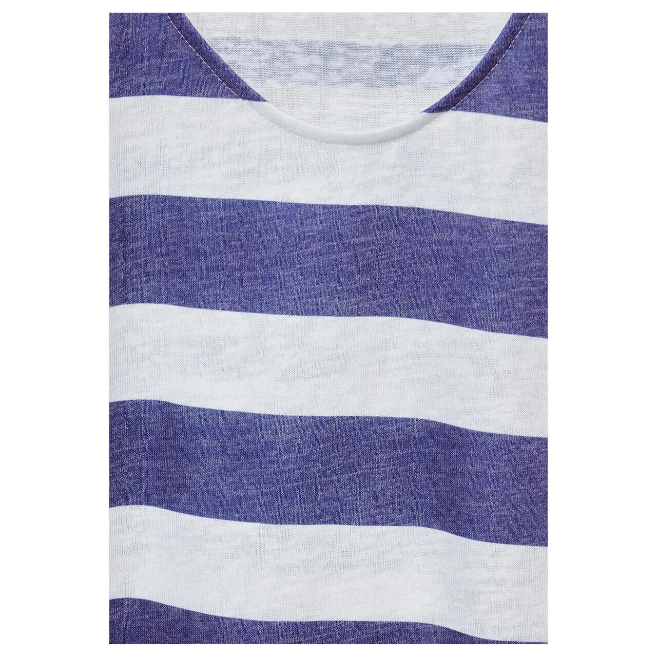 Street One Damen T-Shirt Two-color Stripe Deep Water Blue 5 Street One Damen T-Shirt Two-color Stripe Deep Water Blue – Bild 5