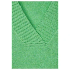 Street One Damen Pullover V-neck Sweater Light Green Melange -Modezauber Günstiges Geschäft street one v neck sweater gruen 15380 detail