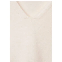 Street One Damen Pullover V-neck Cream White Melange -Modezauber Günstiges Geschäft street one v neck sweater pullover weiss 14959 detail