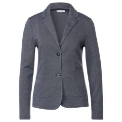 Street One Damen Blazer Basic Deep Blue Melange