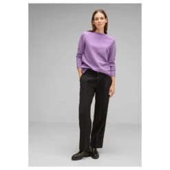 Street One Damen Pullover Turtle Neck Soft Pure Lilac 9 Street One Damen Pullover Turtle Neck Soft Pure Lilac -Modezauber Günstiges Geschäft streetone langarmshirt violett 15289 model frontal