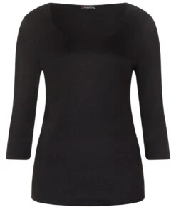 Street One Damen 3/4 Arm Shirt Pania Black
