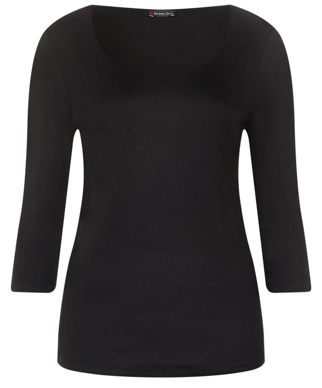 Street One Damen 3/4 Arm Shirt Pania Black 1 Street One Damen 3/4 Arm Shirt Pania Black