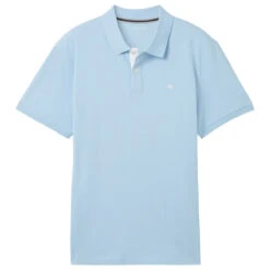 Tom Tailor Herren Piqué Poloshirt Contrast Washed Out Blue