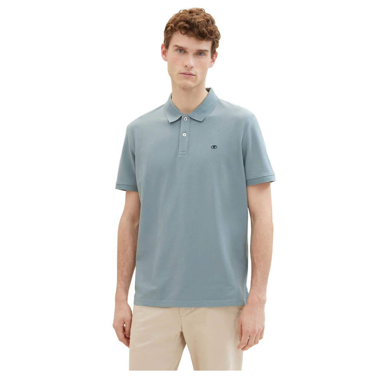 Tom Tailor Herren Piqué Poloshirt Contrast Grey Mint 2 Tom Tailor Herren Piqué Poloshirt Contrast Grey Mint – Bild 2