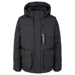 Tom Tailor Herren Jacke/Weste Campaign Jacket Black Grey