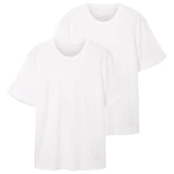 Tom Tailor Herren T-Shirts Smart White
