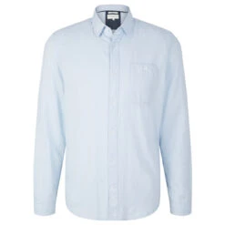 Modezauber Günstiges Geschäft 42 Tom Tailor Herren Hemd Light Blue White Structure
