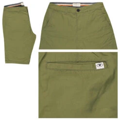Tom Tailor Josh Baumwoll Bermuda Olive Branch Green