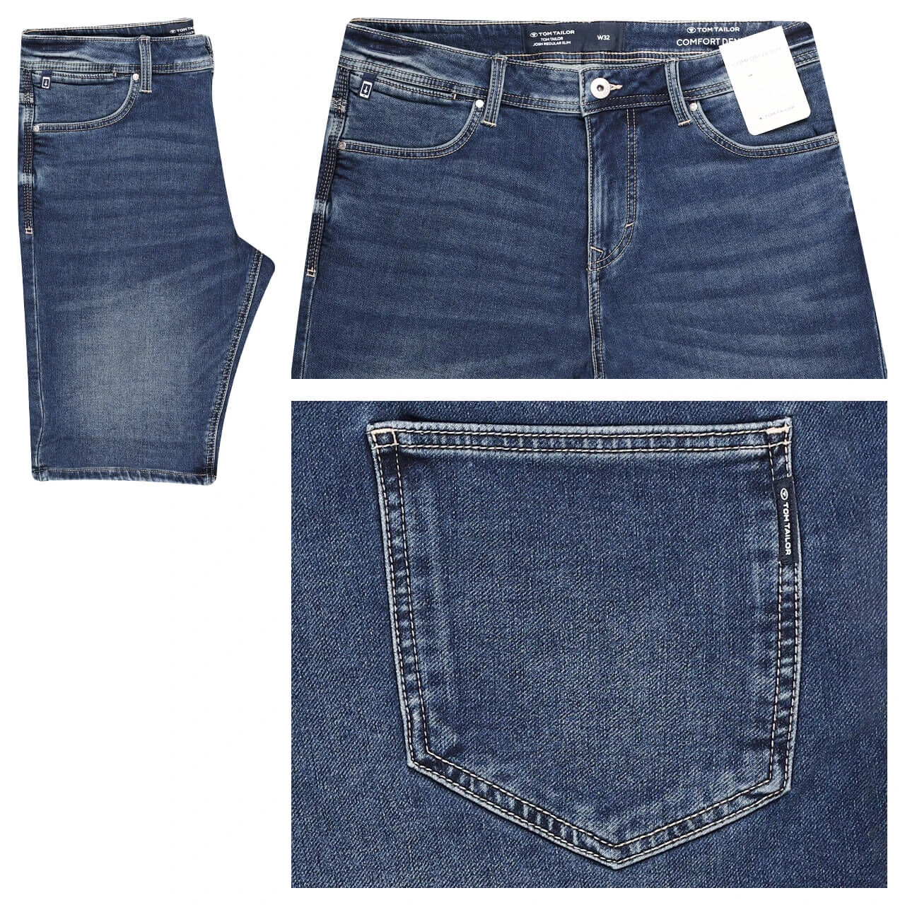 Tom Tailor Josh Jeans Bermuda Tinted Blue Denim 1 Tom Tailor Josh Jeans Bermuda Tinted Blue Denim