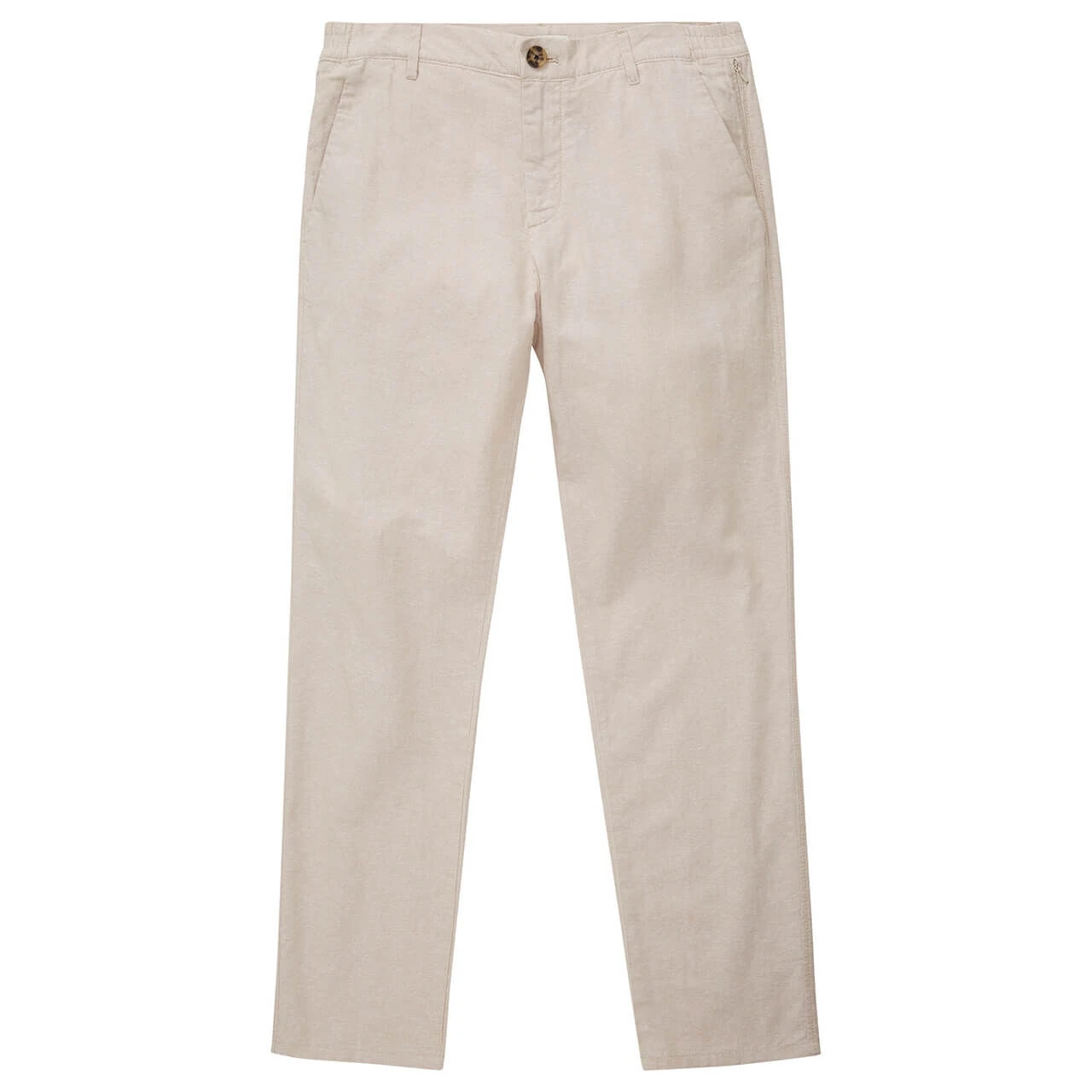Tom Tailor Chino Leinenhose Caramel Beige Chambray 3 Tom Tailor Chino Leinenhose Caramel Beige Chambray – Bild 3