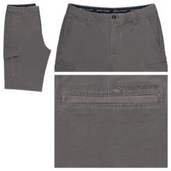 Tom Tailor Cargo Chino Baumwoll Bermuda Grey Structure Print