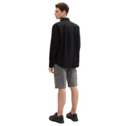 Tom Tailor Cargo Chino Baumwoll Bermuda Grey Structure Print 16 Tom Tailor Cargo Chino Baumwoll Bermuda Grey Structure Print -Modezauber Günstiges Geschäft tom tailor jeans regular printed cargo shorts grau 34673 model hinten