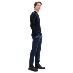 Tom Tailor Chinohose Sky Captain Blue -Modezauber Günstiges Geschäft tom tailor jeans regular tech chino blau 10668 model seite