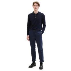 Tom Tailor Chinohose Sky Captain Blue -Modezauber Günstiges Geschäft tom tailor jeans regular tech chino blau 10668 model vorne