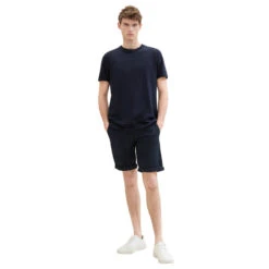 Tom Tailor Chino Baumwoll Bermuda Sky Captain Blue -Modezauber Günstiges Geschäft tom tailor jeans slim chino shorts blau 10668 model vorne