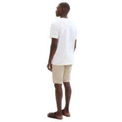 Tom Tailor Chino Baumwoll Bermuda Beige Structure Print 15 Tom Tailor Chino Baumwoll Bermuda Beige Structure Print -Modezauber Günstiges Geschäft tom tailor jeans slim printed chino shorts beige 34671 model hinten