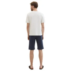 Tom Tailor Chino Baumwoll Bermuda Navy Structure Print 15 Tom Tailor Chino Baumwoll Bermuda Navy Structure Print -Modezauber Günstiges Geschäft tom tailor jeans slim printed chino shorts blau 34672 rueckseite