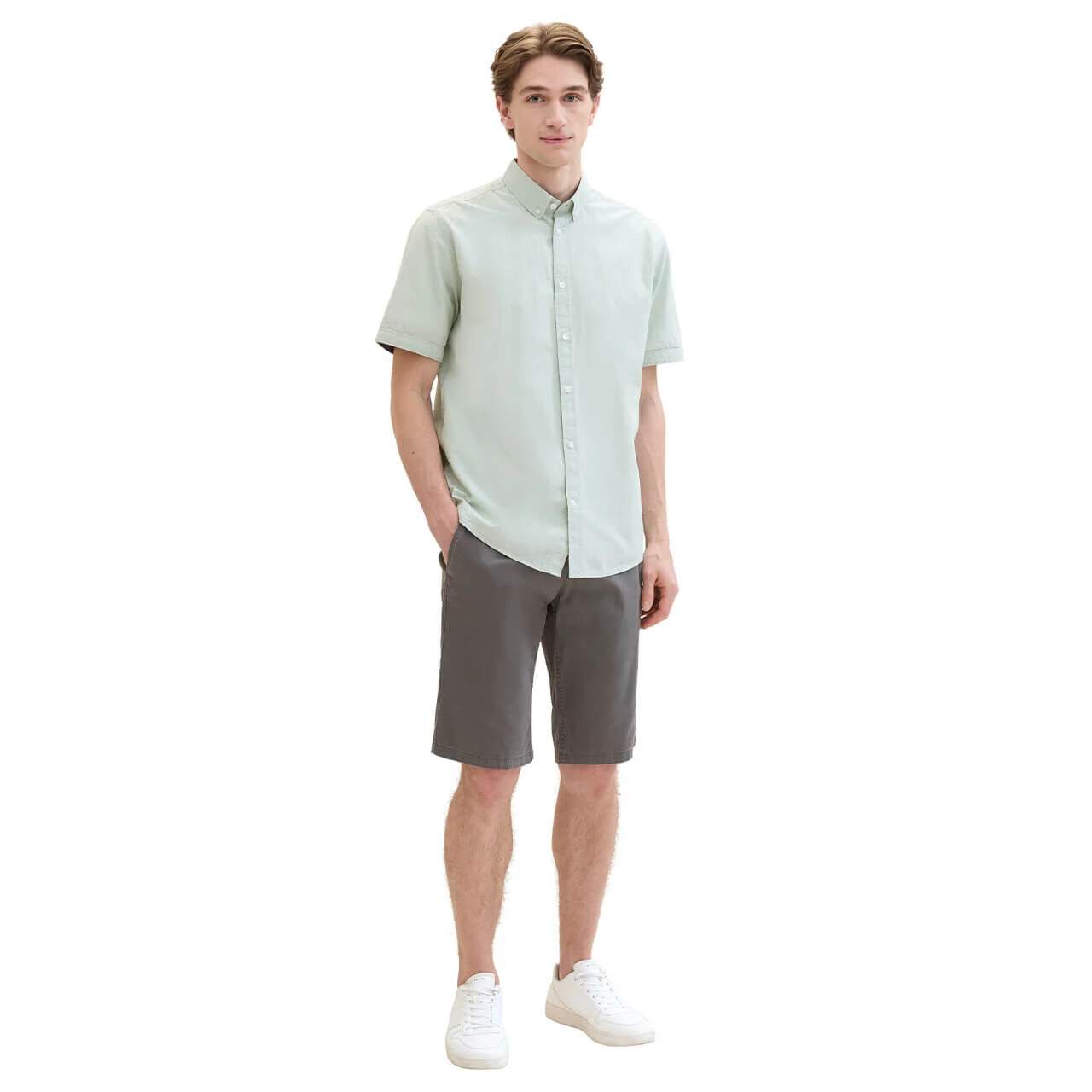 Tom Tailor Chino Baumwoll Bermuda Grey Structure Print 4 Tom Tailor Chino Baumwoll Bermuda Grey Structure Print – Bild 4